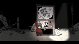 画像ギャラリー No.002のサムネイル画像 / ボールペンで描かれたキャラクターたちが，不気味な怪物がはびこる暗闇世界で旅をする。PC版「HINO」，Steamストアページを公開