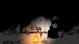 画像ギャラリー No.003のサムネイル画像 / ボールペンで描かれたキャラクターたちが，不気味な怪物がはびこる暗闇世界で旅をする。PC版「HINO」，Steamストアページを公開