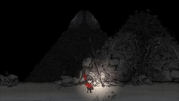 画像ギャラリー No.006のサムネイル画像 / ボールペンで描かれたキャラクターたちが，不気味な怪物がはびこる暗闇世界で旅をする。PC版「HINO」，Steamストアページを公開