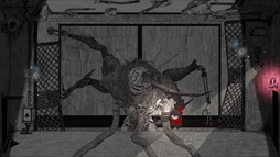 画像ギャラリー No.009のサムネイル画像 / ボールペンで描かれたキャラクターたちが，不気味な怪物がはびこる暗闇世界で旅をする。PC版「HINO」，Steamストアページを公開