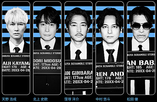画像ギャラリー No.013のサムネイル画像 / 実写群像劇ADVプロジェクト「シブヤスクランブルストーリーズ」，メインキャストを発表。窪塚洋介氏，天野浩成氏，北上史欧氏，中村悠斗氏，松田 優氏の5人に