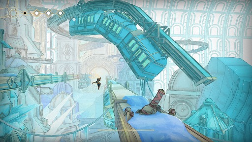 画像ギャラリー No.001のサムネイル画像 / 崩壊し，植物が繁茂する巨大宇宙船が舞台の新作メトロイドヴァニア「MIO: Memories in Orbit」，本日発売。水彩画を思わせる美しいアートに注目