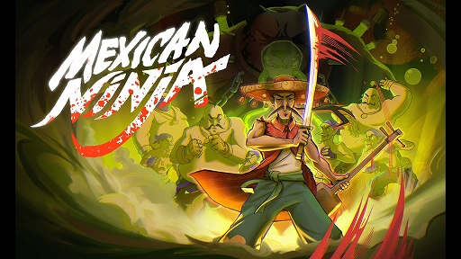 画像ギャラリー No.001のサムネイル画像 / ローグライク・ベルトスクロールACT「Mexican Ninja」，8月20日に発売決定。日本とメキシコが融合した街で極道組織をせん滅せよ