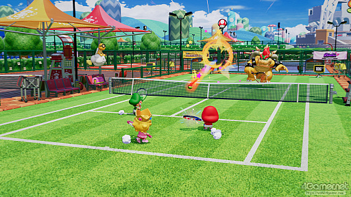 画像ギャラリー No.038のサムネイル画像 / 今度のマリオテニスは,ラケット次第で試合の流れが変わる! シリーズ最多キャラ&遊びもストーリーも充実した「マリオテニス フィーバー」を紹介