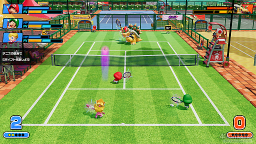 画像ギャラリー No.039のサムネイル画像 / 今度のマリオテニスは,ラケット次第で試合の流れが変わる! シリーズ最多キャラ&遊びもストーリーも充実した「マリオテニス フィーバー」を紹介