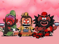 シュールでおバカなリズムゲーム「リズムホテル」,TGS 2025に出展。桃園の誓いで言葉に詰まる張飛など,偉人を扱ったブラックユーモアが満載