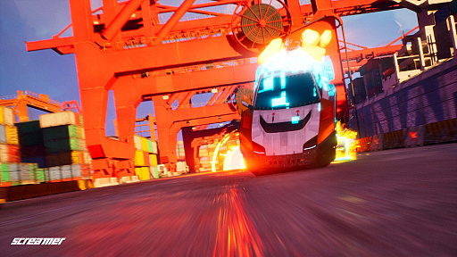 画像ギャラリー No.010のサムネイル画像 / Milestoneの名作レースゲームをリメイクした「Screamer」は,独特なドリフト操作がクセになる。ポリゴン・ピクチュアズによるカットシーンにも注目