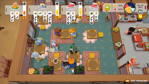 画像ギャラリー No.004のサムネイル画像 / 最大4人で料理や接客を分担。レストラン経営シム「どうぶつの町の食堂物語」，Steamで早期アクセス開始