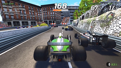 画像ギャラリー No.002のサムネイル画像 / 初心者から上級者まで楽しめるレースゲーム「4PGP」，本日発売。1990年代のアーケードレースゲームの雰囲気で，白熱のレースに挑戦しよう