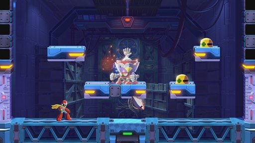 画像ギャラリー No.006のサムネイル画像 / 「ロックマン：デュアル オーバーライド」，ロックマンとブルースのamiiboをゲーム本編と同時発売。ブルースを操作するゲームプレイも披露