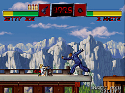 画像ギャラリー No.003のサムネイル画像 / 7人の殺し屋たちの戦いが幕を開ける。アケアカ版「アウトフォクシーズ」,12月18日配信。1995年にナムコから発売されたACTゲーム