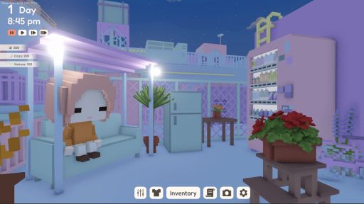 画像ギャラリー No.005のサムネイル画像 / ボクセルで描かれた雑居ビルの屋上を自由にかわいくカスタマイズできる「YUME ROOF」,デモ版をSteamで配信開始