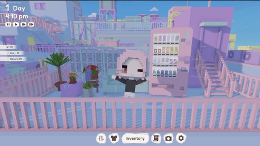 画像ギャラリー No.007のサムネイル画像 / ボクセルで描かれた雑居ビルの屋上を自由にかわいくカスタマイズできる「YUME ROOF」,デモ版をSteamで配信開始