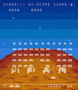 画像ギャラリー No.003のサムネイル画像 / アケアカ版「スペースインベーダー」,12月25日配信。白黒版とカラー版を収録し,サウンドは当時の鳴り方を極限まで再現