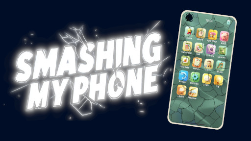 画像ギャラリー No.001のサムネイル画像 / バキバキのスマホを使いこなすパズルADV「Smashing My Phone」，Steamでリリース。新品のスマホを落とした大学1年生のキャンパスライフを描く