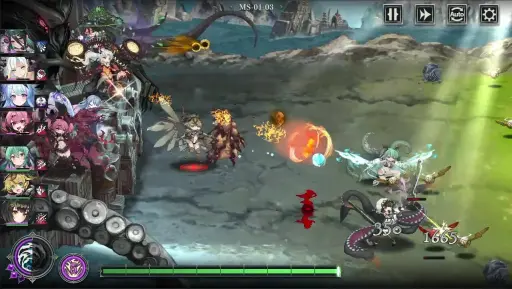 画像ギャラリー No.002のサムネイル画像 / ［プレイレポ］3月18日配信開始の「邪神戦記ルルイエ少女隊」は，触手ガールたちを率いて敵に挑む放置系タワーディフェンスだ