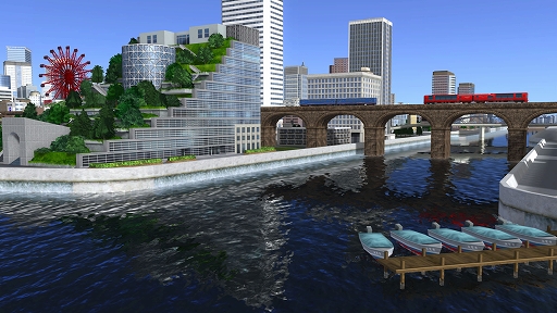 画像ギャラリー No.001のサムネイル画像 / 「A列車で行こう9 Evolution」,チュートリアルを含む4種類のマップを追加。駅や建物の敷地内にアイテムを配置して,都会らしい景観を再現可能