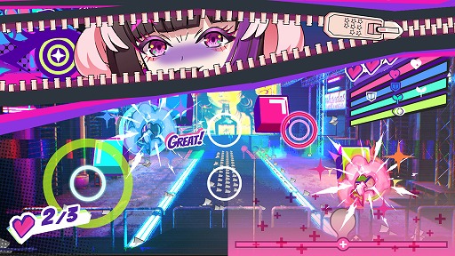 画像ギャラリー No.002のサムネイル画像 / 刺されるか，あるいは惚れさせるか。ヤンデレファンを“音”でねじ伏せる，命懸けのリズムアクションRPG「DEATH A LIVE」，ストアページを公開