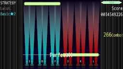画像ギャラリー No.003のサムネイル画像 / 音楽ゲーム「CoLane」,PC向けテスト版を無料公開。1つのノーツを複数のキーで取れるので,最適な運指を考えよう
