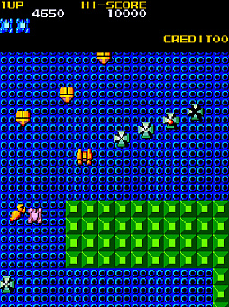 画像ギャラリー No.003のサムネイル画像 / KONAMIのSTG「メガゾーン」がアーケードアーカイブスで2月12日に配信開始。戦車を操縦して敵基地を進み,最奥にあるコアの破壊を目指す