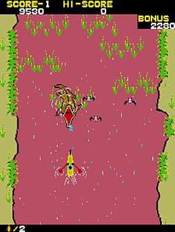 画像ギャラリー No.005のサムネイル画像 / 1982年にタイトーから発売された「アドベンチャーカヌー」，アケアカで2月19日配信開始。カヌーを漕いで障害物を避けながらゴールを目指せ