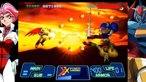 画像ギャラリー No.006のサムネイル画像 / 「70年代風ロボットアニメ ゲッP-X」，現行機向けの高解像度リマスター版を7月16日に発売。ロボットアニメ愛にあふれるシューティングゲーム