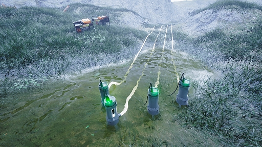 画像ギャラリー No.006のサムネイル画像 / 熊手から送水ポンプまで,さまざまなツールで街を浸水から救いだせ。浸水復旧シミュレーション「DrainSim」,早期アクセス版をリリース