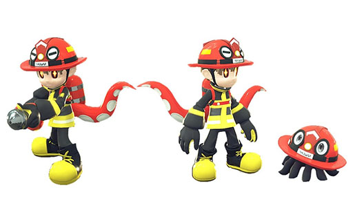 画像ギャラリー No.005のサムネイル画像 / 消防士の中に紛れ込んだアーティストを捕まえるオンラインマルチプレイACT「OCTOPinbs」，今春Steamで配信。開発はラセングルとトライエース