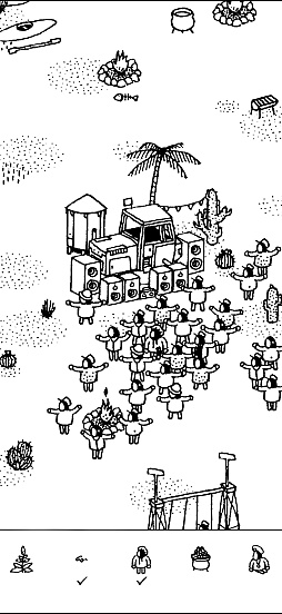 画像ギャラリー No.002のサムネイル画像 / モノクロの世界のなかにある,静かな驚き。「Hidden Folks+」の素朴で温かな風景に癒されよう(今日から始めろApple Arcade #63)