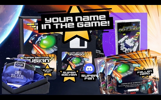 画像ギャラリー No.008のサムネイル画像 / “USBフロッピーディスク”に入った弾幕ローグライトのクラファンが展開中。敵基地に宇宙船で乗り付け，内部からお宝をかっさらえ