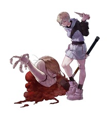 画像ギャラリー No.016のサムネイル画像 / 弾幕STG「食魂徒 〜Blue Pieta〜」,東方の見習い死神「チェ・ウリ」と西方のヴァンパイアハンター「レイラ」の主人公に加え,人間ボス「マリア」を紹介