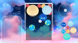 画像ギャラリー No.004のサムネイル画像 / 1回のプレイ時間は2分から5分。ビリヤードのように惑星を弾いて，合体させていくマージパズル「第九惑星」，Steamストアページを公開
