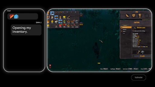 画像ギャラリー No.009のサムネイル画像 / 自分で考え,仮想3D世界で目的を達成する汎用AIエージェント「SIMA 2」発表。初代SIMAにGeminiを統合し,推論を可能に
