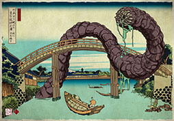 画像ギャラリー No.005のサムネイル画像 / 葛飾北斎 meets クトゥルフの画集「邪神三十六景」，本日発売。冨嶽三十六景にクトゥルフ神話の邪神たちが現れた!?