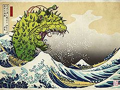 葛飾北斎 meets クトゥルフの画集「邪神三十六景」，本日発売。冨嶽三十六景にクトゥルフ神話の邪神たちが現れた!?