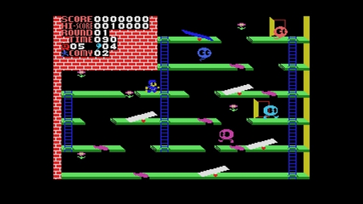 画像ギャラリー No.003のサムネイル画像 / 「EGGコンソール シーソー MSX」本日配信。シーソーやトランポリンを駆使してワルガキ団を撃退していくACTゲーム