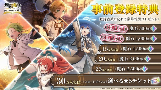 画像ギャラリー No.002のサムネイル画像 / 新作RPG「無職転生 〜異世界行ったら本気だす〜 クロニクル・オブ・エコーズ」，事前登録者数10万人を突破。魔石1500個の配布が決定