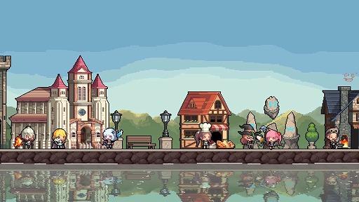 画像ギャラリー No.001のサムネイル画像 / デスクトップ放置型RPG「クルセイダークエスト：ヒーローズタウン」，Steamで配信開始。PC画面の片隅で街づくりと育成を楽しめる