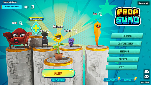 画像ギャラリー No.002のサムネイル画像 / 発売翌日から無料配布。意志を持った小道具が激突するパーティー対戦ゲーム「Prop Sumo」，Epic Games Storeで配布中