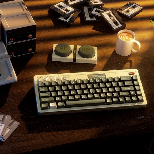 画像ギャラリー No.006のサムネイル画像 / Apple IIにインスパイアされた68キーボードが予約受付中。見た目はレトロだが,中身は最新仕様で,キーと筐体にはアルミニウム素材を採用