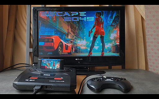 画像ギャラリー No.015のサムネイル画像 / メガドライブとGBA用の新作横スクロールアクション登場。サイバーパンク世界で復讐に燃える美女として無数の敵を倒す