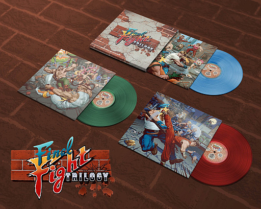 画像ギャラリー No.006のサムネイル画像 / SFC版「ファイナルファイト」3部作のLPレコード予約受付中。コーディー,ガイ,ハガーのコスチュームにちなんだ3色レコードには「ファイナルファイト・ガイ」の特典CDの曲も収録