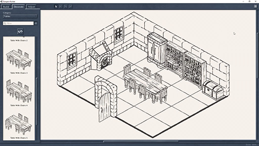 画像ギャラリー No.002のサムネイル画像 / 手描き風の美しいダンジョンマップを描けるソフト「Dungeon Builder」が登場。描いたマップでテーブルトークRPGをプレイできる